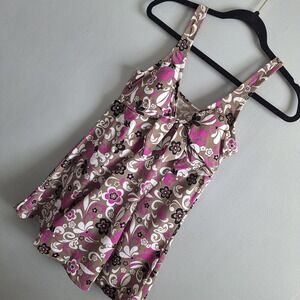 Marina West Clear Waters Swim Dress Womens S Daisy Pink Resort Beachwear Summer